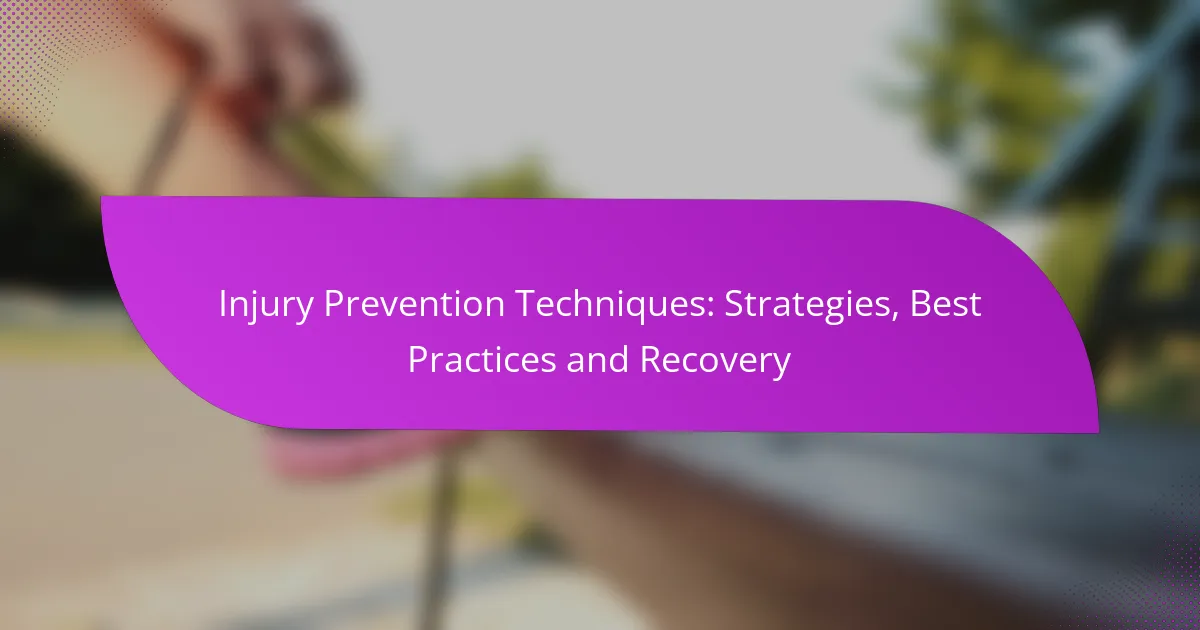 Injury Prevention Techniques: Strategies, Best Practices and Recovery