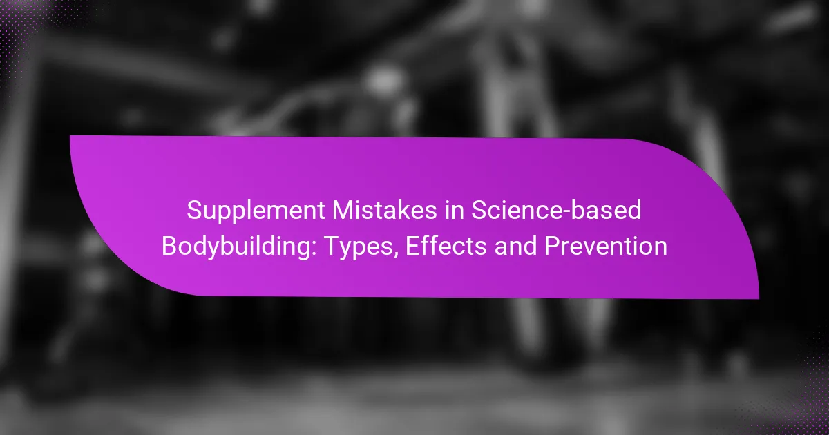 Supplement Mistakes in Science-based Bodybuilding: Types, Effects and Prevention
