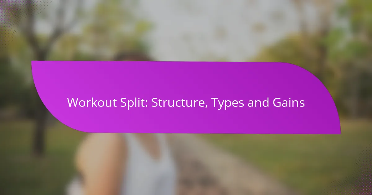 Workout Split: Structure, Types and Gains