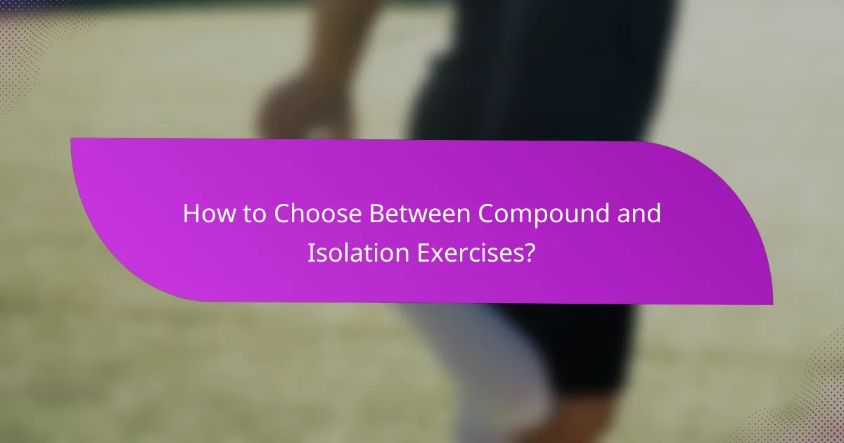 How to Choose Between Compound and Isolation Exercises?